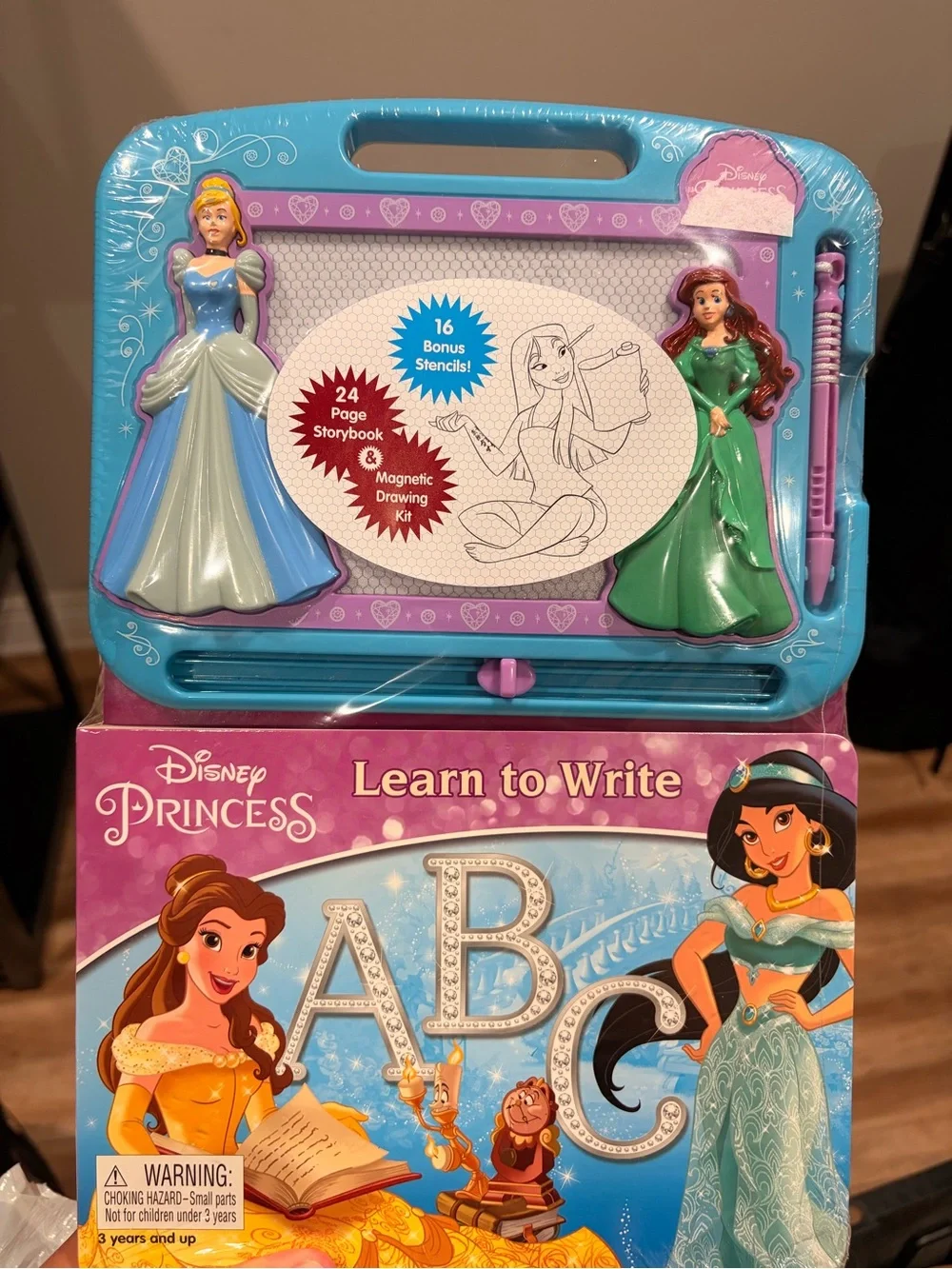 Disney Princess Learn-to-Write Magnetic Board - Blue, Purple, Green